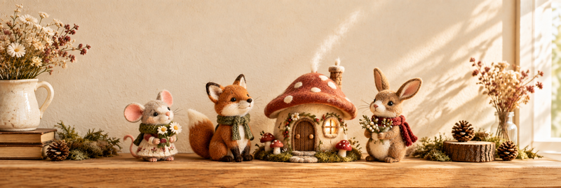 New In needle felted figurine collection