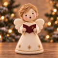Pip, Carol Boy in Christmas Angel Boys, handmade needle-felted Christmas decor