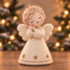 Tinsel, Sleep Boy in Christmas Angel Boys, handmade needle-felted Christmas decor