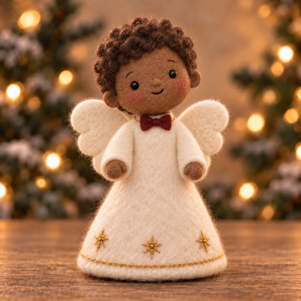 Clover, Welcome Boy in Christmas Angel Boys, handmade needle-felted Christmas decor