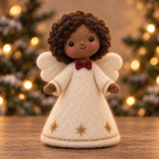 Clover, Welcome in Christmas Angel Girls, handmade needle-felted Christmas decor