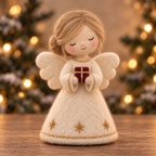 Ginger, Gift in Christmas Angel Girls, handmade needle-felted Christmas decor