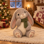 Holly in Christmas Bunny Moments, handmade needle-felted Christmas decor