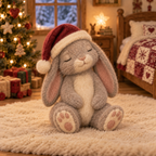 Robin in Christmas Bunny Moments, handmade needle-felted Christmas decor
