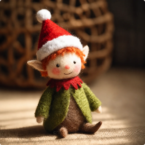 Jingles needle felted figurine