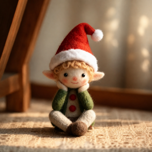 Ember needle felted figurine
