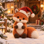 Noel in Christmas Fox Moments, handmade needle-felted Christmas decor
