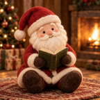 Juniper in Santa's Winter Moments, handmade needle-felted Christmas decor